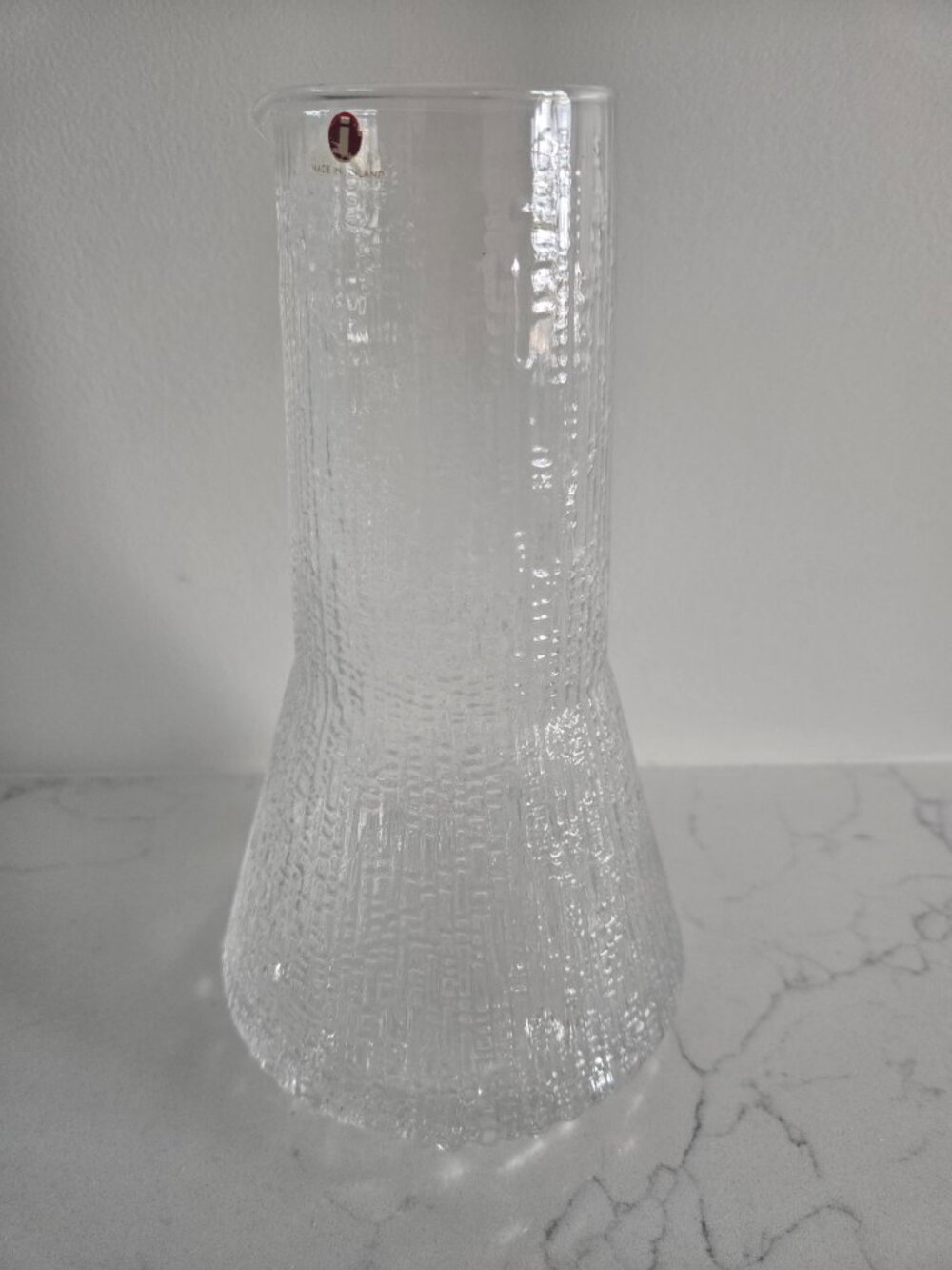 Iittala Ultima Thule Carafe:  Ice Glass Decanter, Finland
